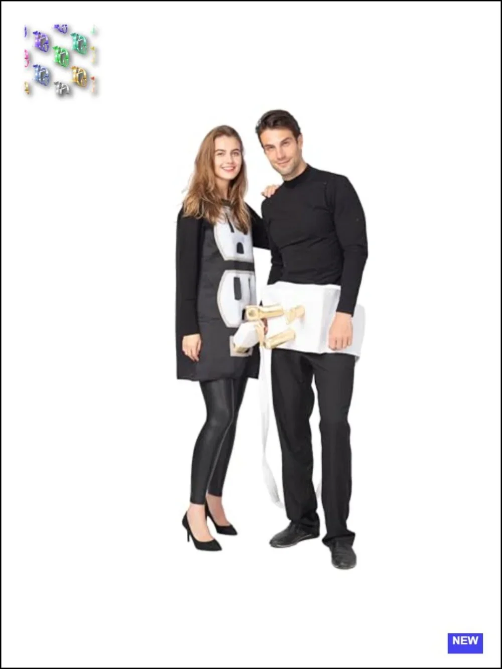 Couples Halloween Costume Plug and Socket Foam Dress Shorts Set